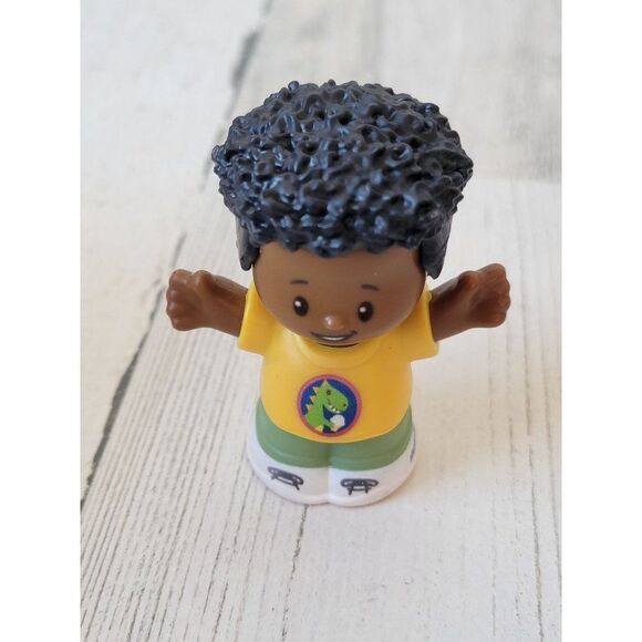 Mattel 2021 Little People kid Dino shirt curly hair doll accessory toy figure - Picture 1 of 5